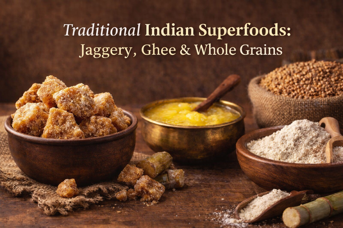 Traditional Indian Superfoods We Forgot: Jaggery, Ghee & Whole Grains