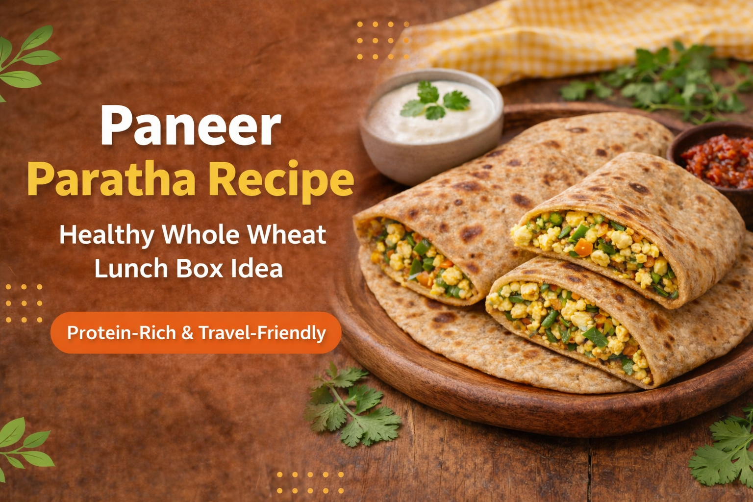 Paneer Paratha Recipe | Healthy Whole Wheat Lunch Box Idea – Fort ...